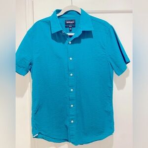 Beautiful never been worn Bonobos teal seersucker shirt